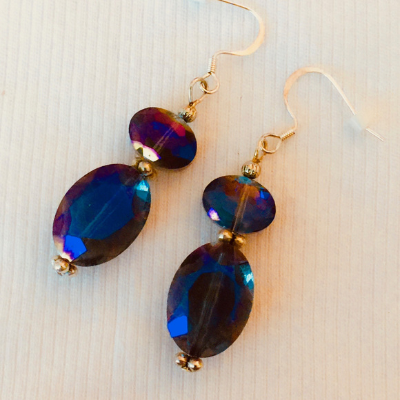 “Amethyst Drops” Artisan Earrings - Picture 3 of 3